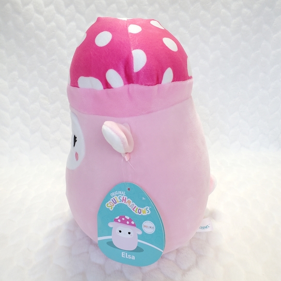 Elsa Squishmallow Pink Mushroom Lamb 8 Inch BNWT Boxlunch Exclusive Plush Toy - Picture 2 of 7